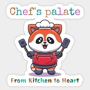 Red Panda Chef Sticker